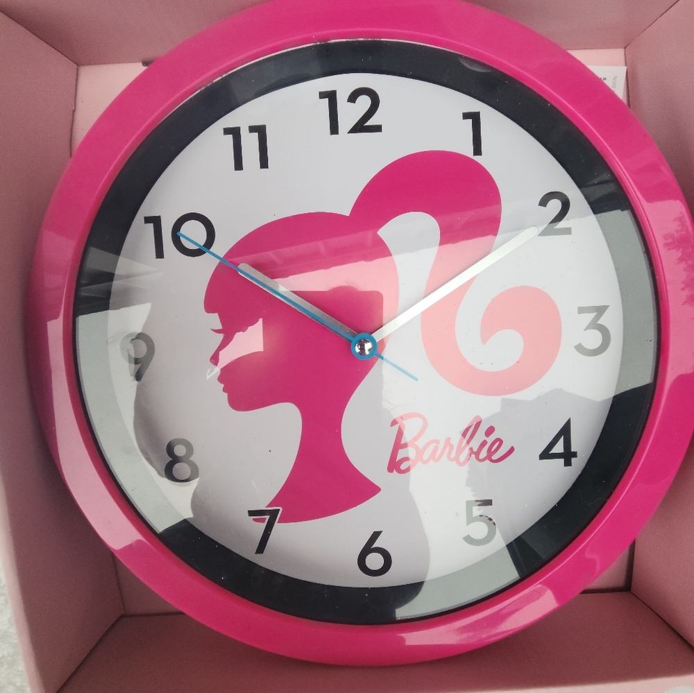 Barbie Vibrant Pink Silhouette Wall Clock